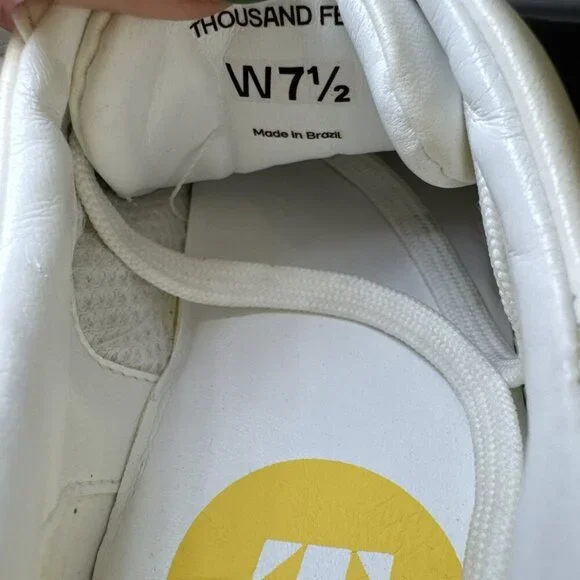 Thousand Fell Lace-up Women's Size 7.5 Yellow White Sneakers - Picture 8 of 9